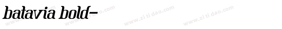 batavia bold字体转换